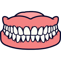 Removable dentures icon