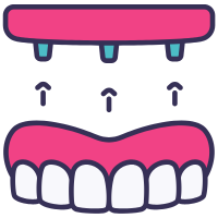 Implant-supported dentures icon