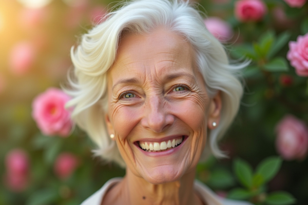 Older adult smiling in Naperville, IL