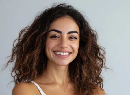 A woman with a big, beautiful smile.